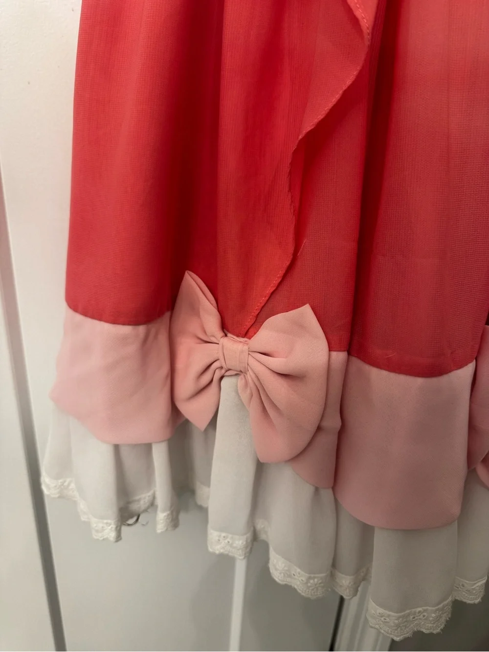Taylor Joelle Aurora Pink Bow-Trim Costume Dress